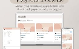 Project and Task Manager Notion Template media 1