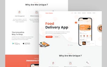 Food Delivery Landing Page gallery image