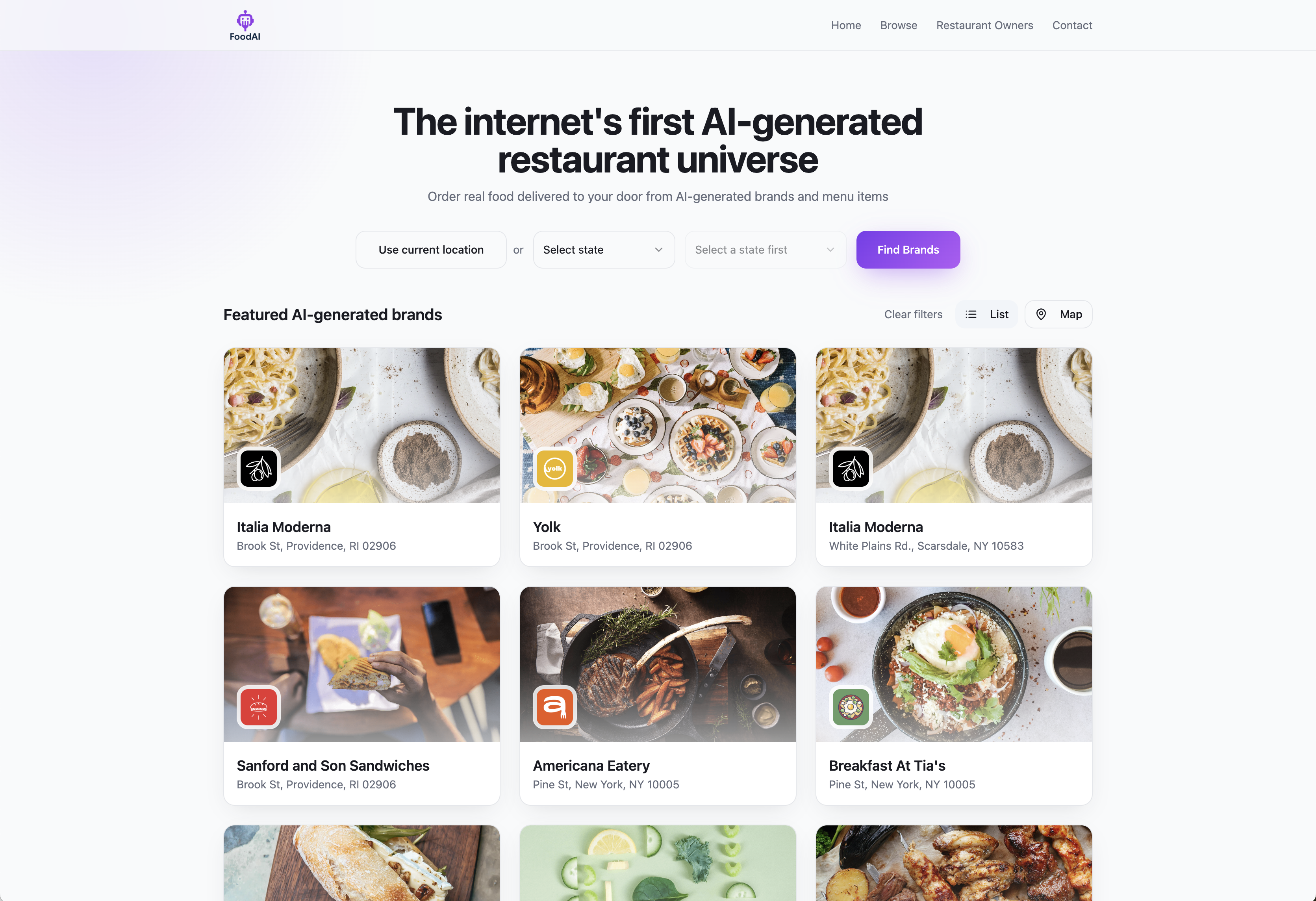 foodai - 인터넷 최초의 AI 생성 레스토랑 우주 미디어 1