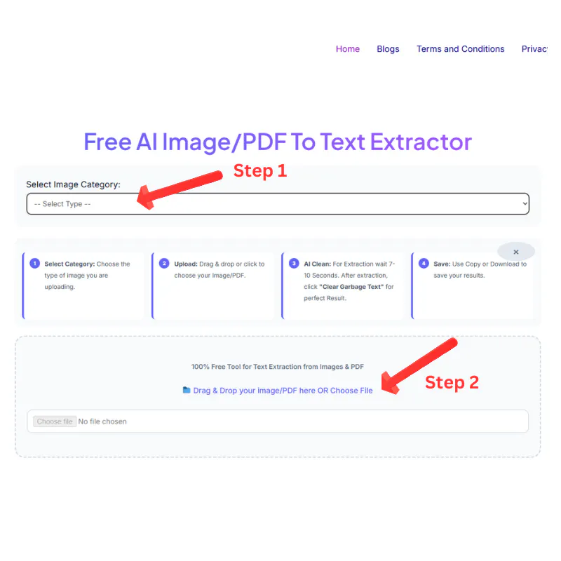 AI image/PDF to Text Extractor 제품 배너