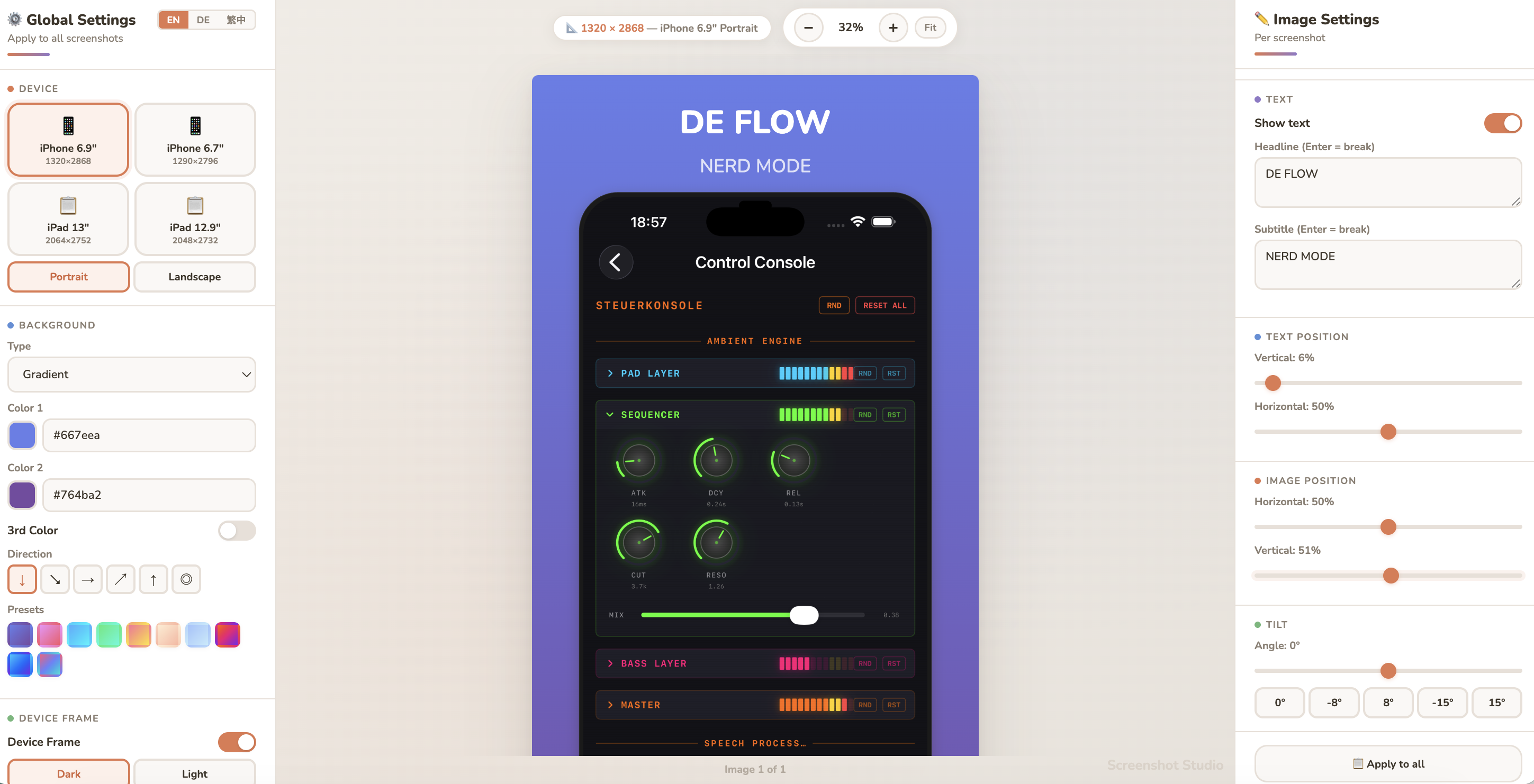App Store Screenshot Studio gallery image