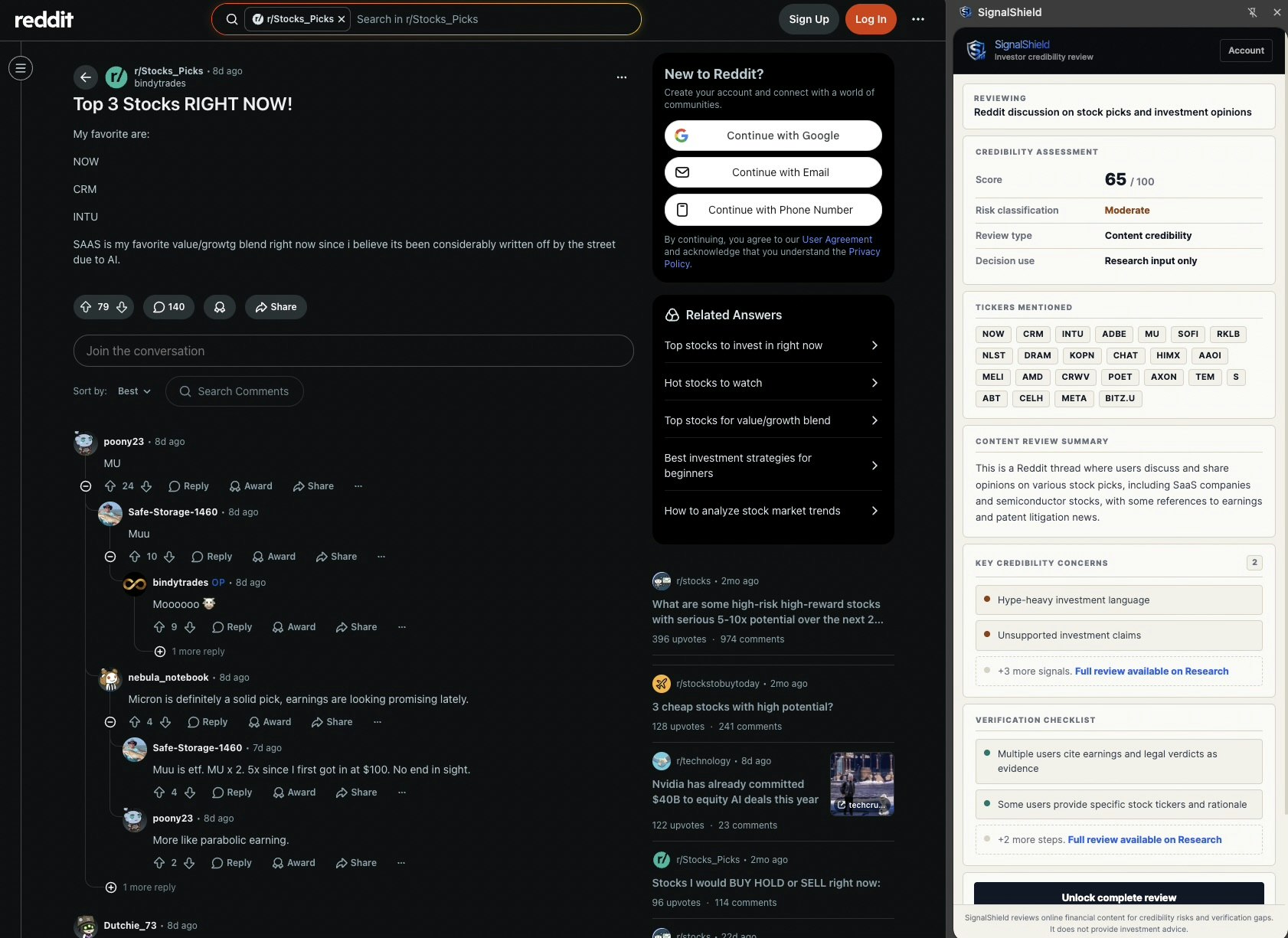 SignalShield: Verify Market Narratives gallery image