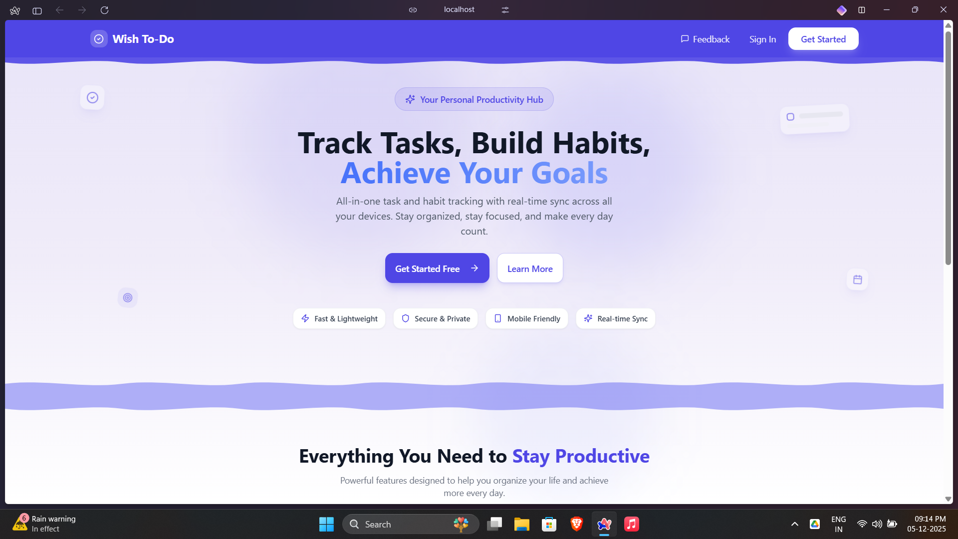 Wish To-Do - Screenshot 2 showing product features and functionality
