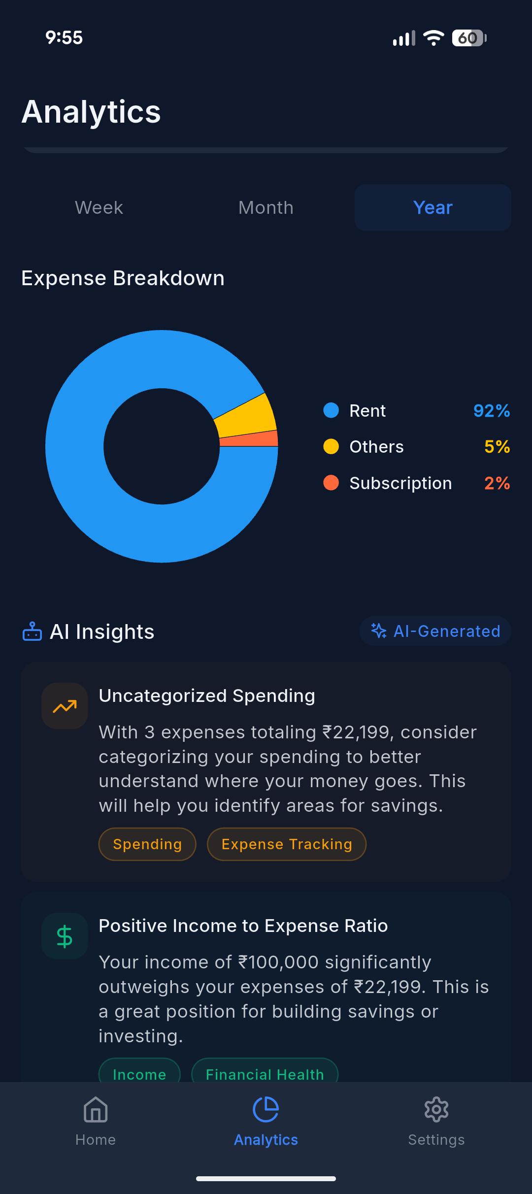 MoneyMinder | AI Expense Tracker gallery image
