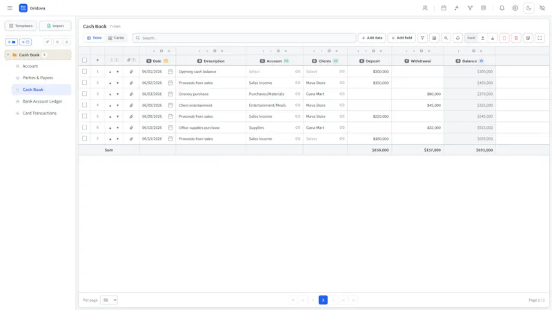 Gridova screenshot 2