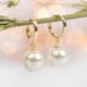 Vegan Pearl Hoop Earrings