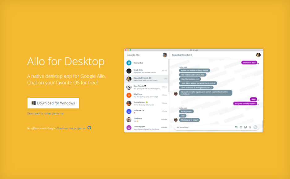 Allo for Desktop (Unofficial) gallery image