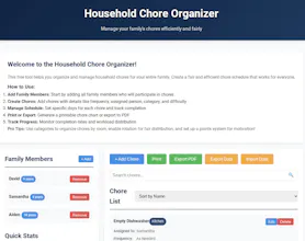 FreeWWW Household Chore Organizer gallery image
