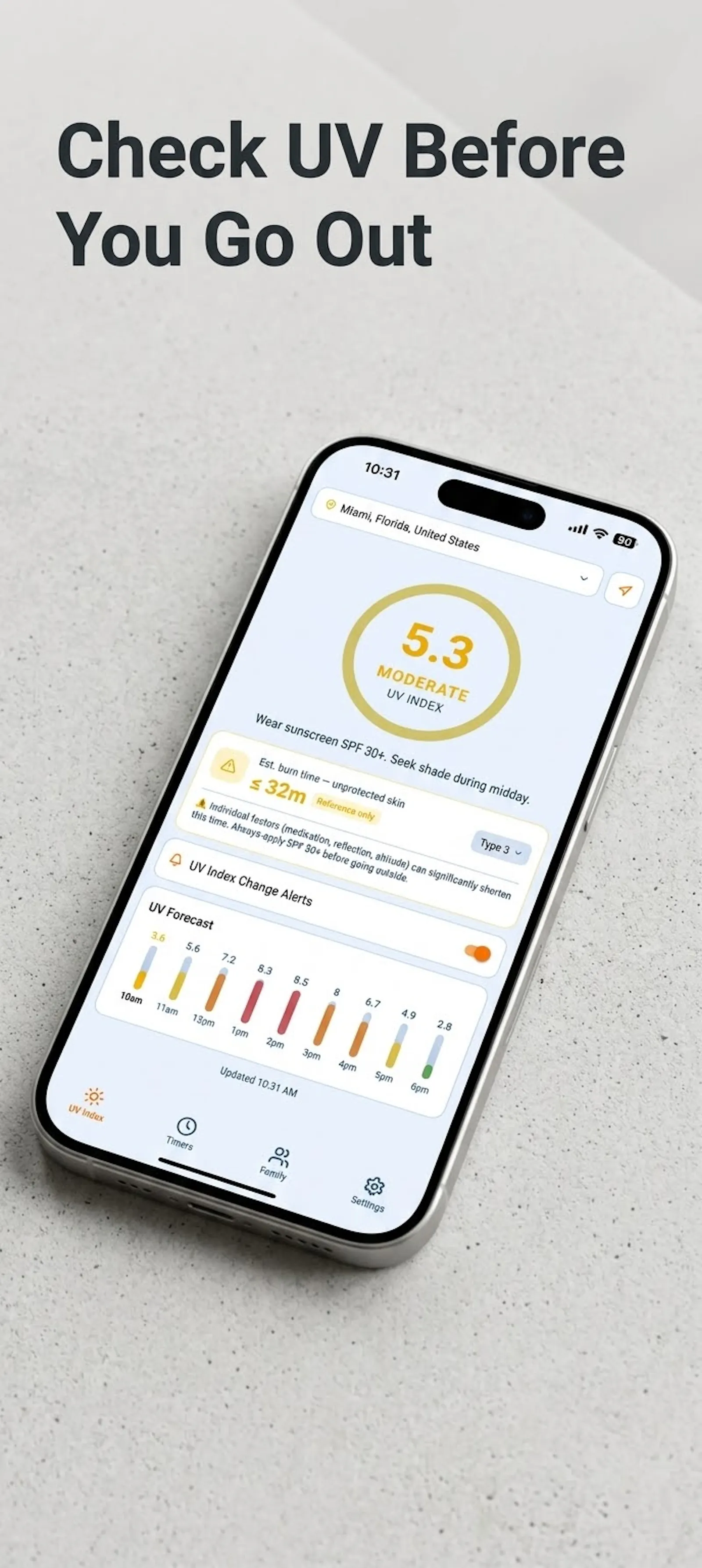 UVShield: UV Index Alerts & Sunscreen screenshot 6