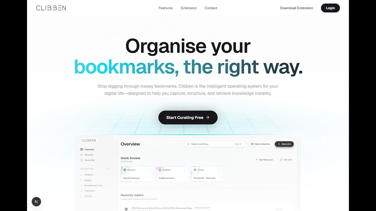 Clibben | Save & Organize Your Bookmarks gallery image