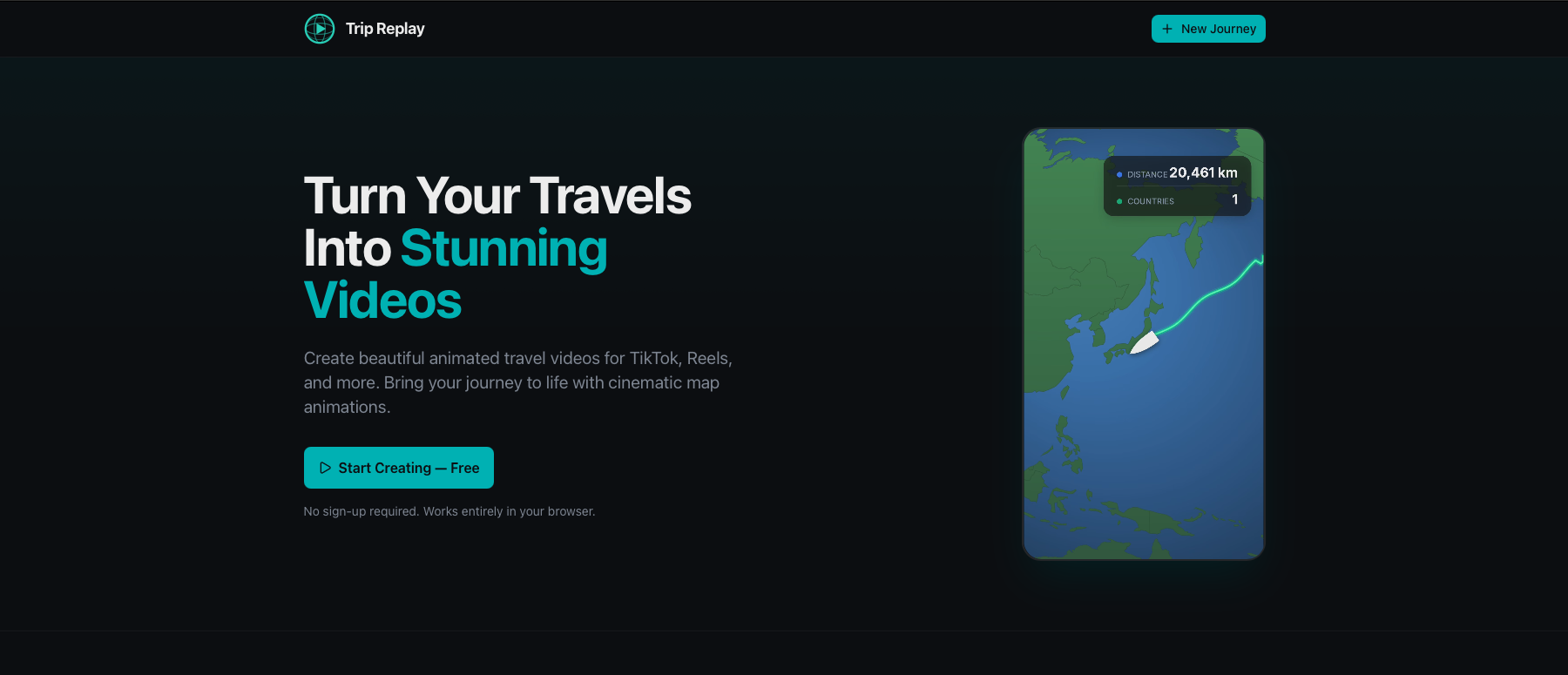 Trip Replay - Screenshot 2 showing product features and functionality