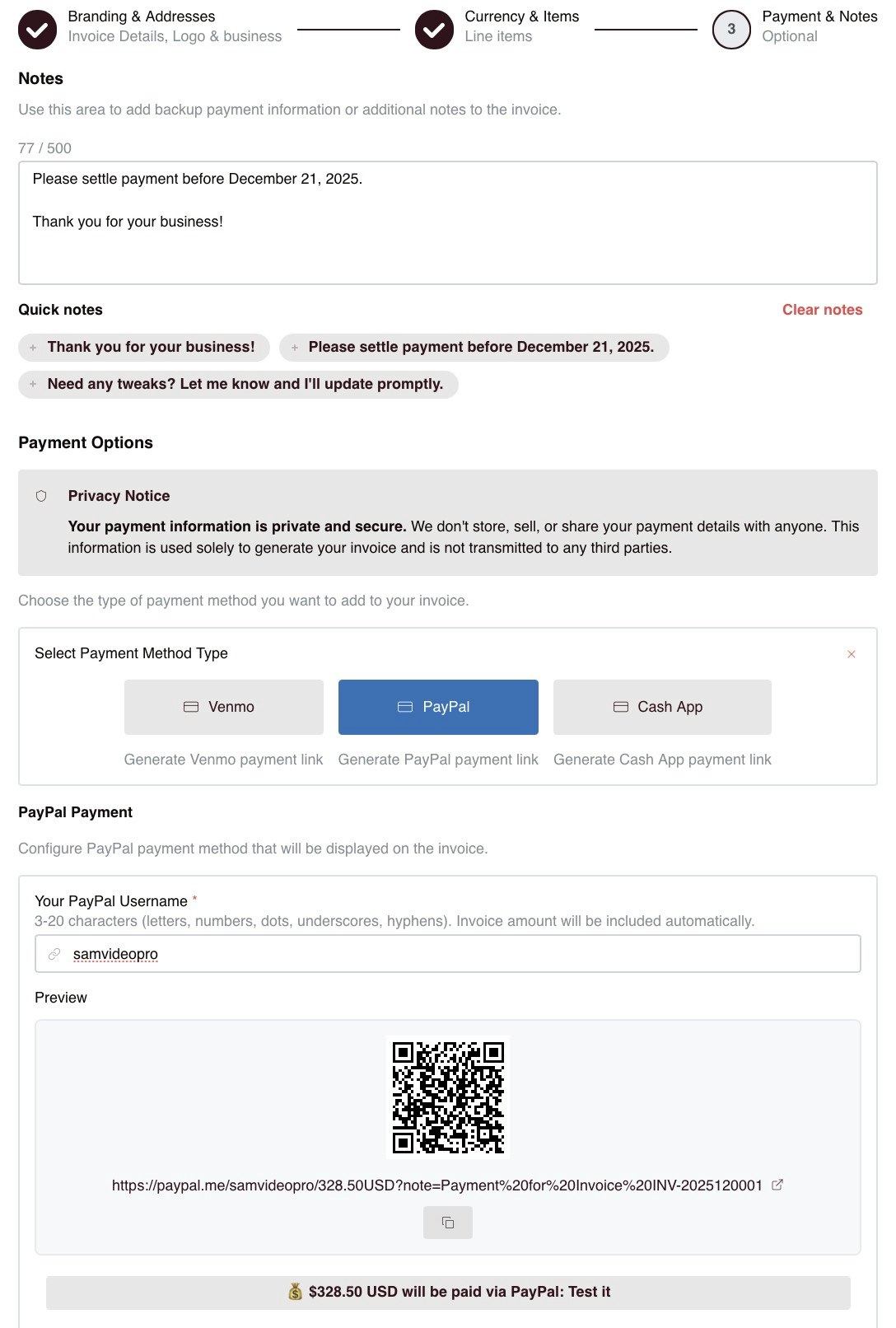 InvoicesCraft — Free Invoice Generator - Screenshot 3 showing product features and functionality
