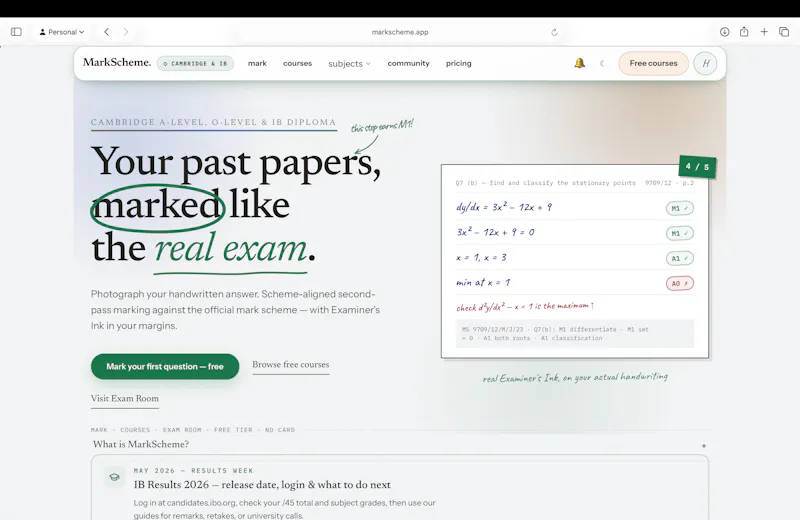 MarkScheme screenshot 1