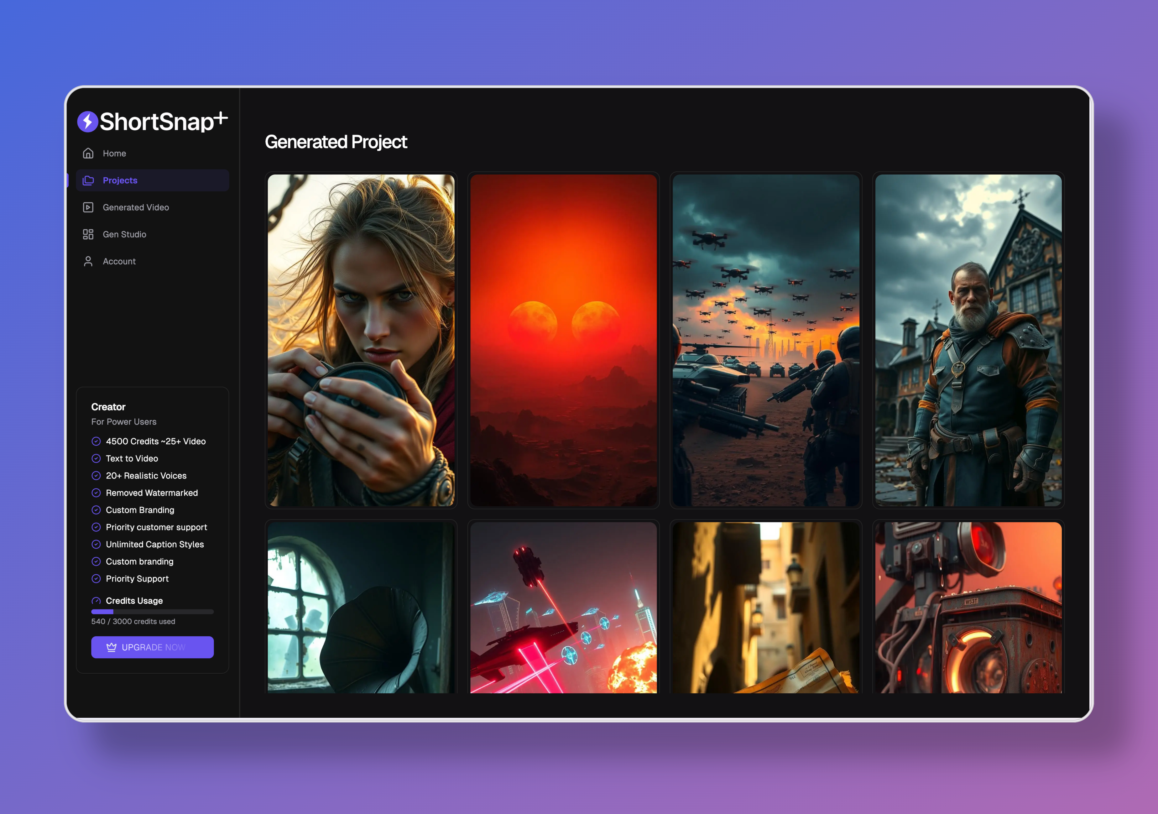 Shortsnap - Generare video infiniti in pochi secondi media 3