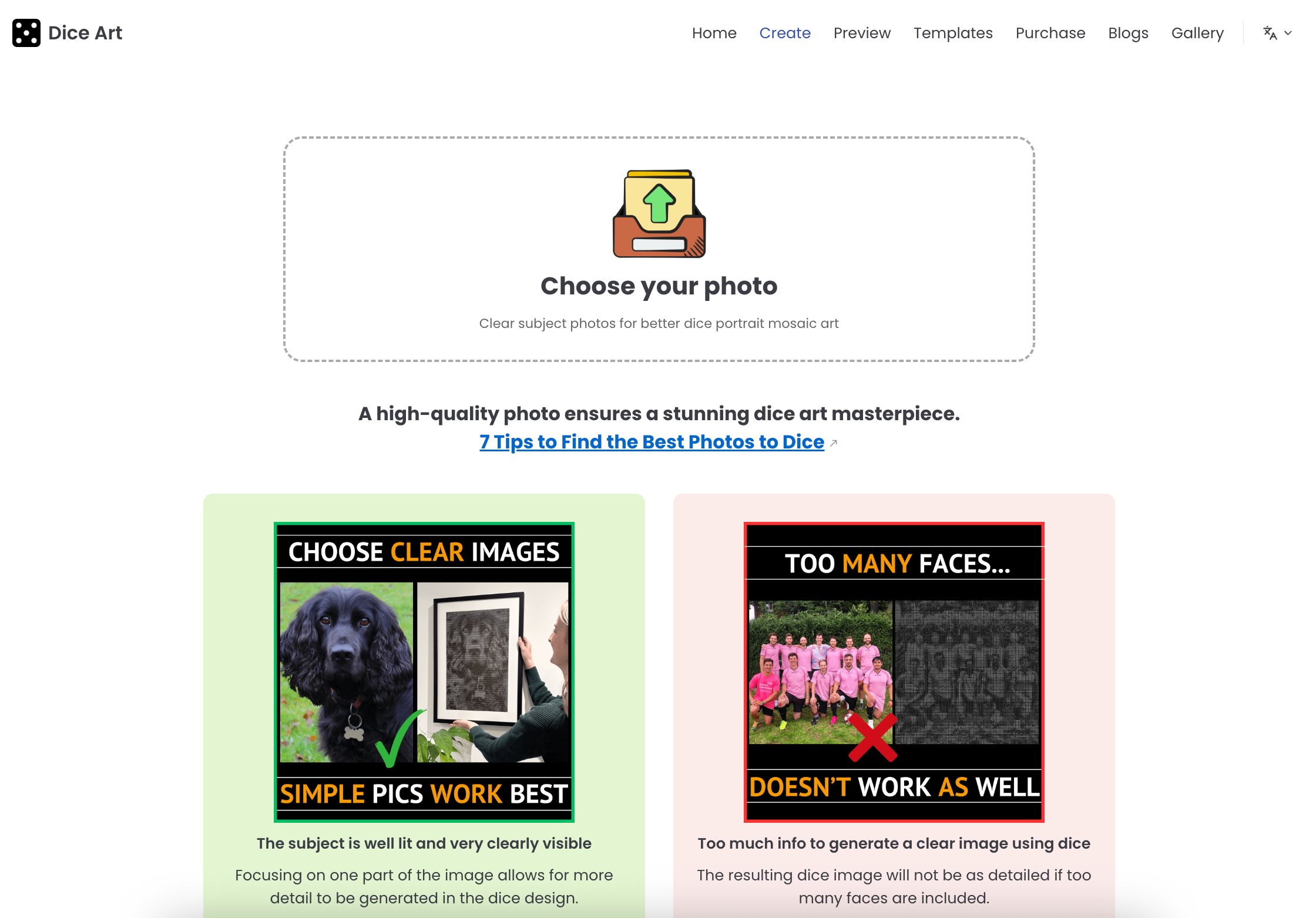 Free Dice Mosaic Generator gallery image
