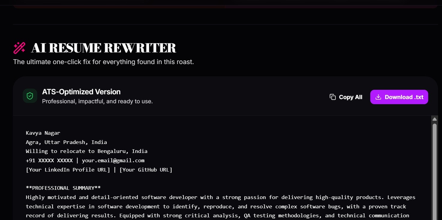 RoastMyResume gallery image
