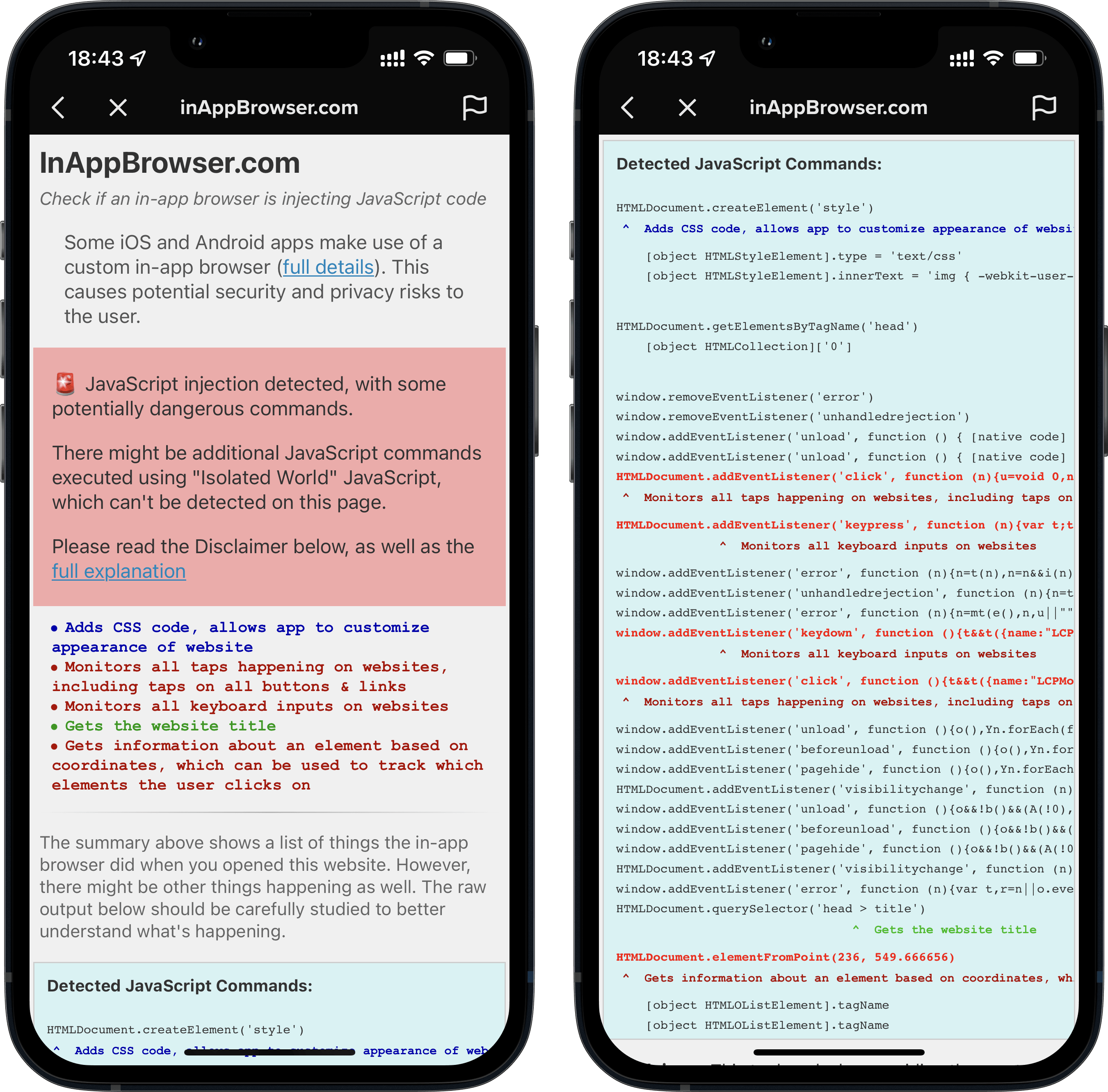 InAppBrowser.com - 인앱 브라우저가 JavaScript 코드를 주입하는지 확인하십시오 미디어 4