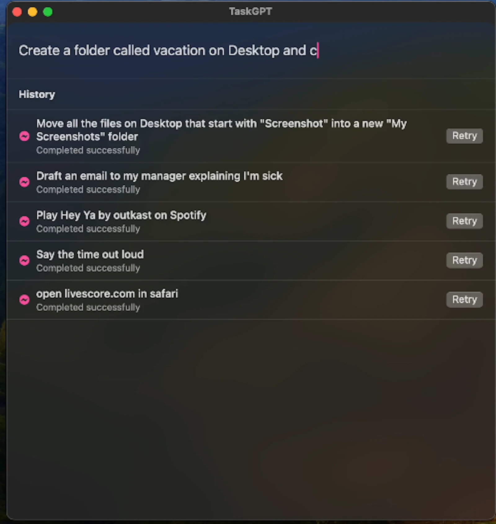 TaskGPT  screenshot 3