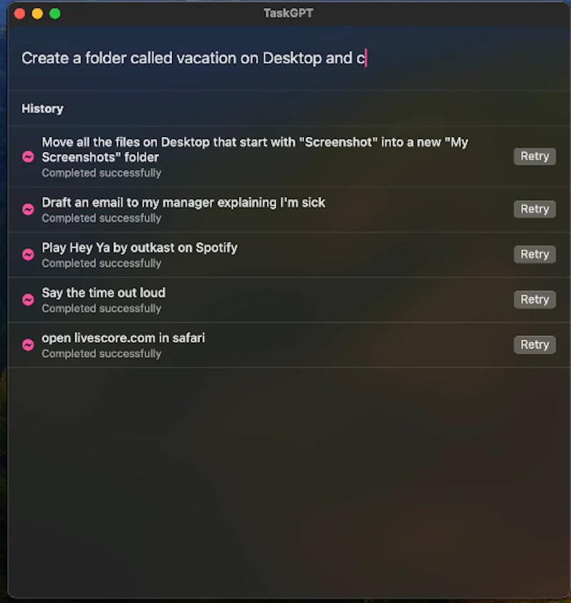 TaskGPT  screenshot 3