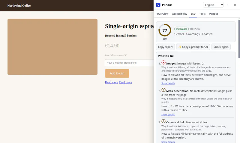 Pandus Accessibility Checker screenshot 8