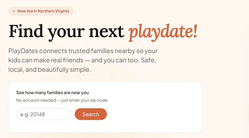 PlayDates.club - find your next playdate screenshot 1