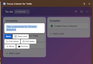 Focus Column for Trello gallery image