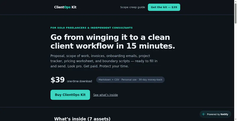 ClientOps Kit screenshot 1