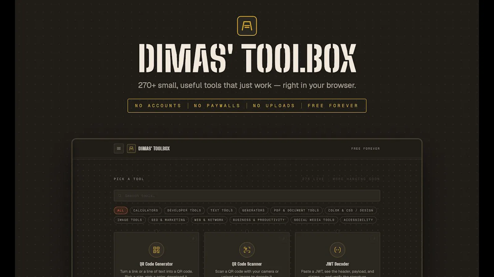 Dimas' Toolbox screenshot 1 (video preview)
