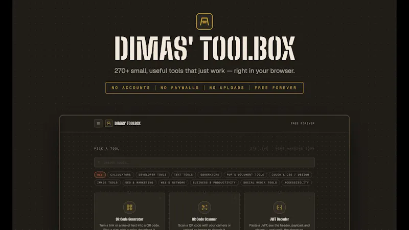 Dimas' Toolbox screenshot 1 (video preview)