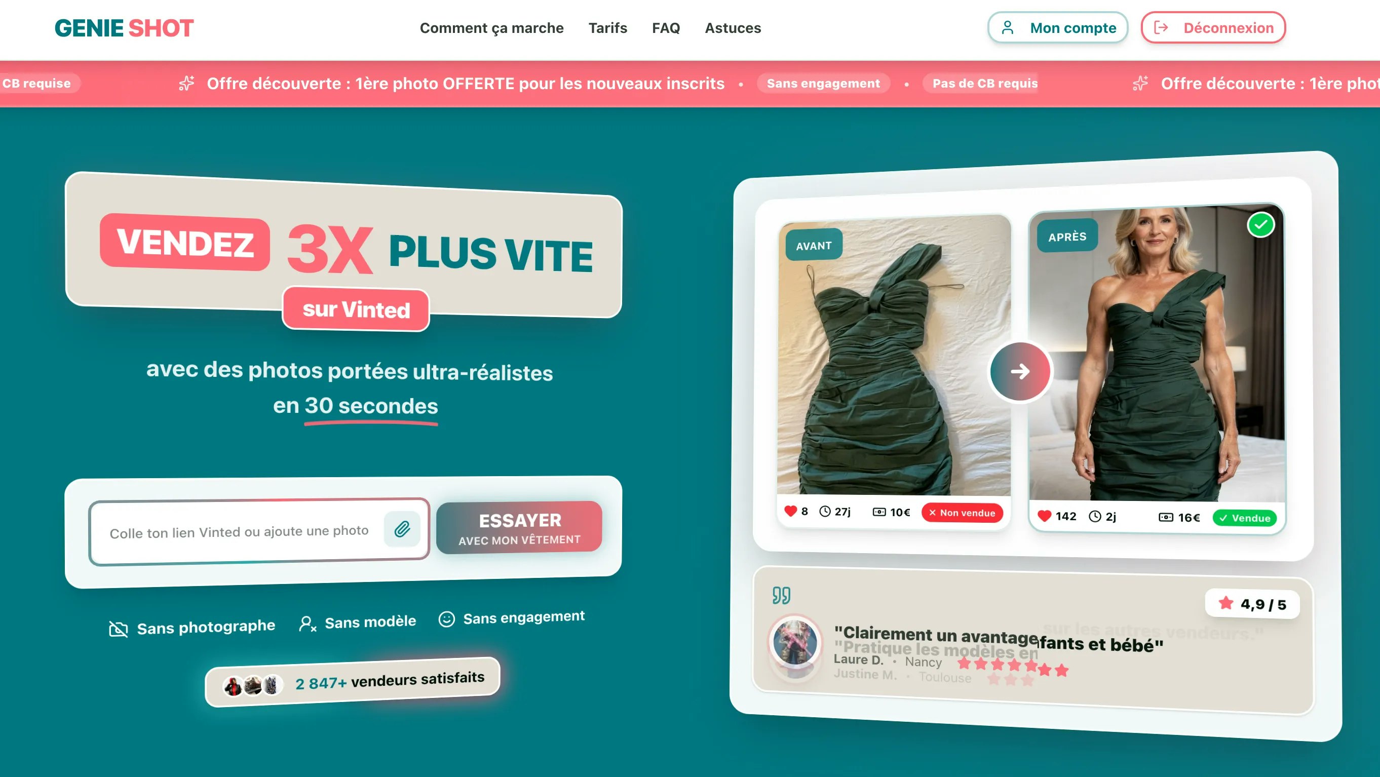 GenieShot - Product Hunt launch logo and brand identity