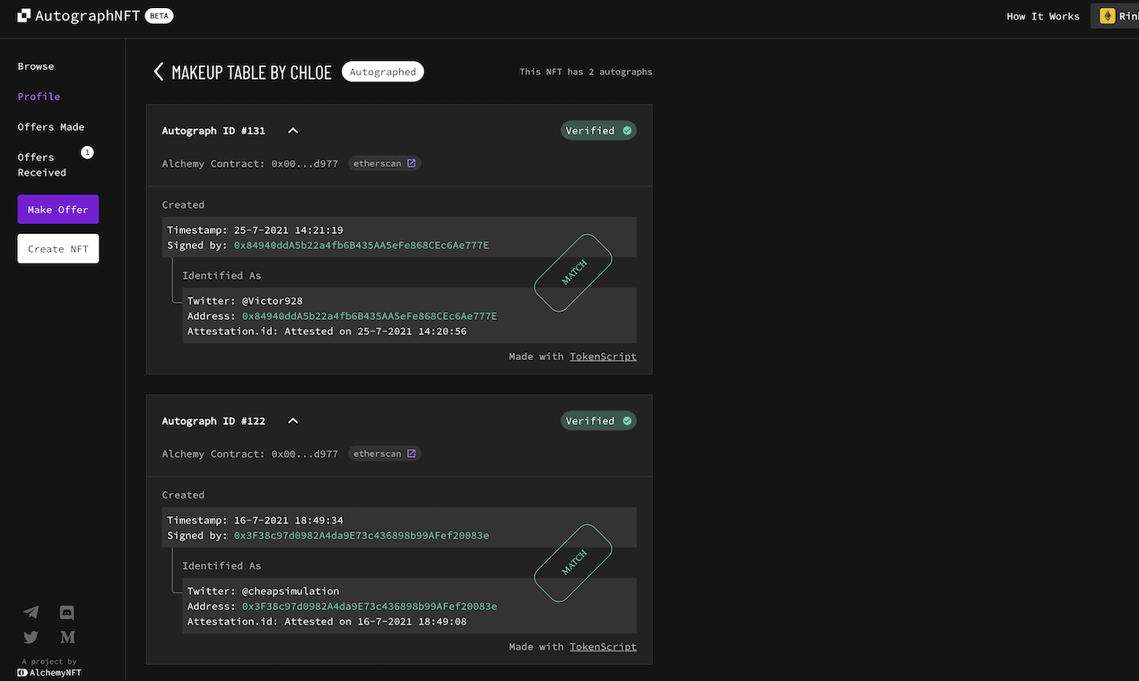 AutographNFT gallery image