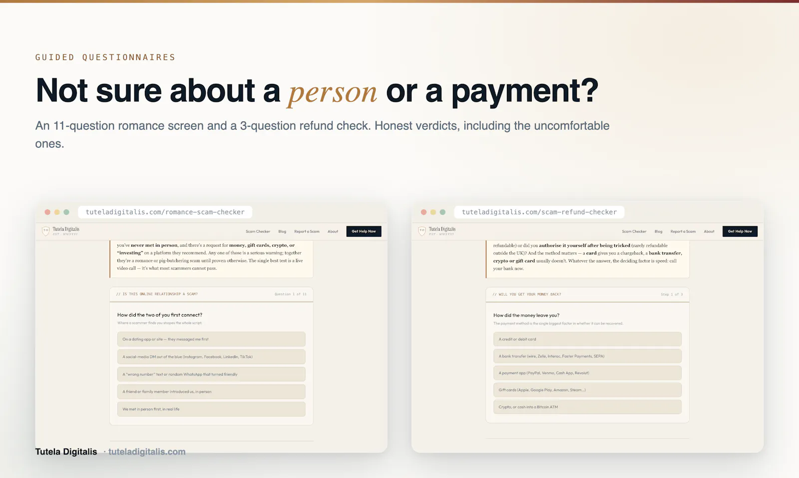 Tutela Scam Defense Toolkit screenshot 4