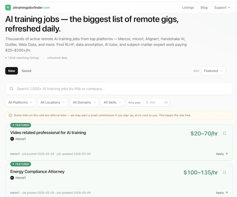 AI Training Jobs Finder screenshot 1