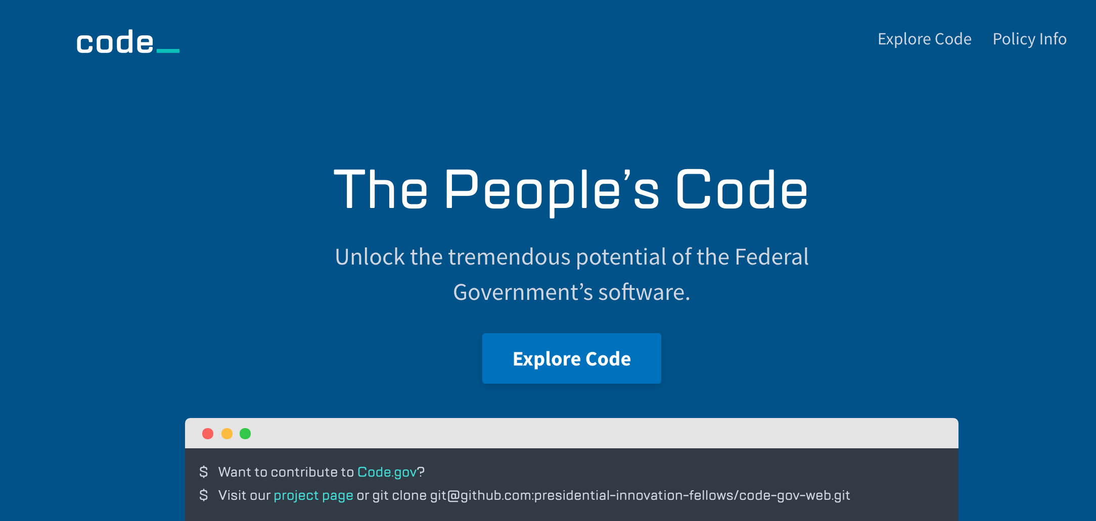 Code.gov gallery image