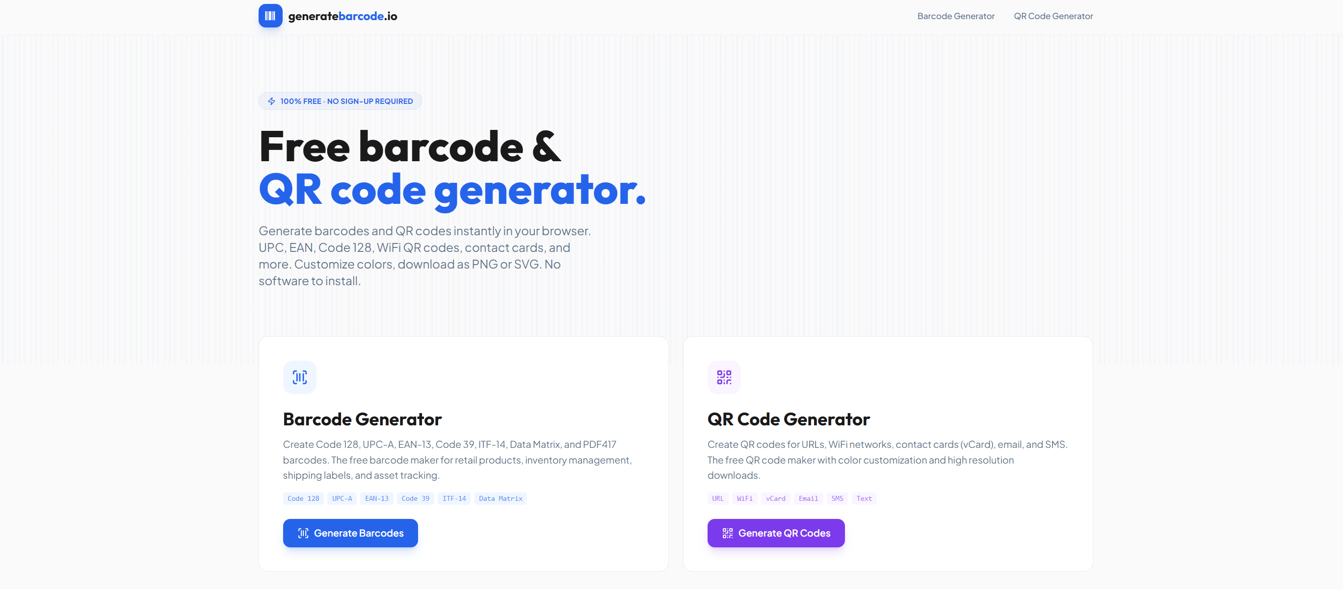 GenerateBarcode.io gallery image
