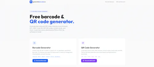 GenerateBarcode.io gallery image