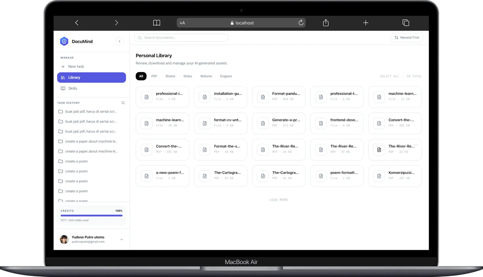 DocuMind screenshot 2