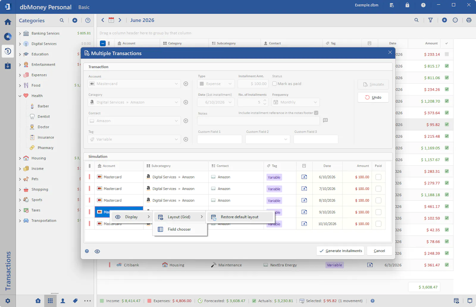 dbMoney Personal screenshot 11
