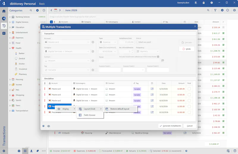 dbMoney Personal screenshot 11