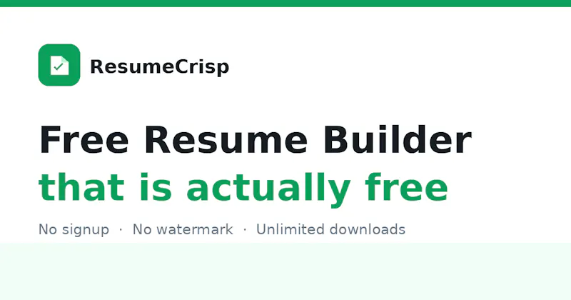 ResumeCrisp screenshot 1