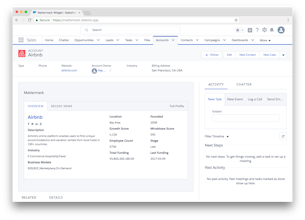 Mattermark in Salesforce AppExchange gallery image