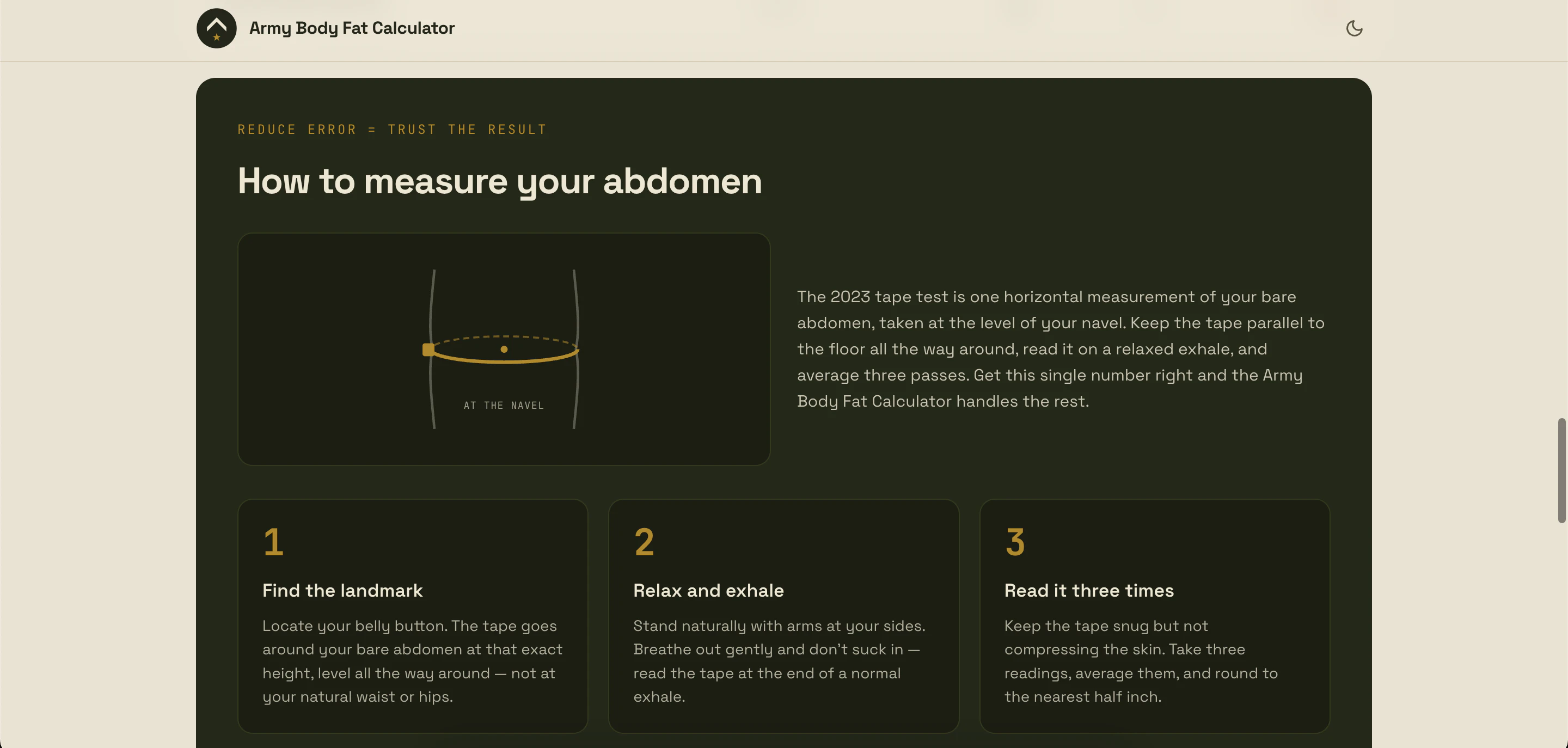 Army Body Fat Calculator 截图 5