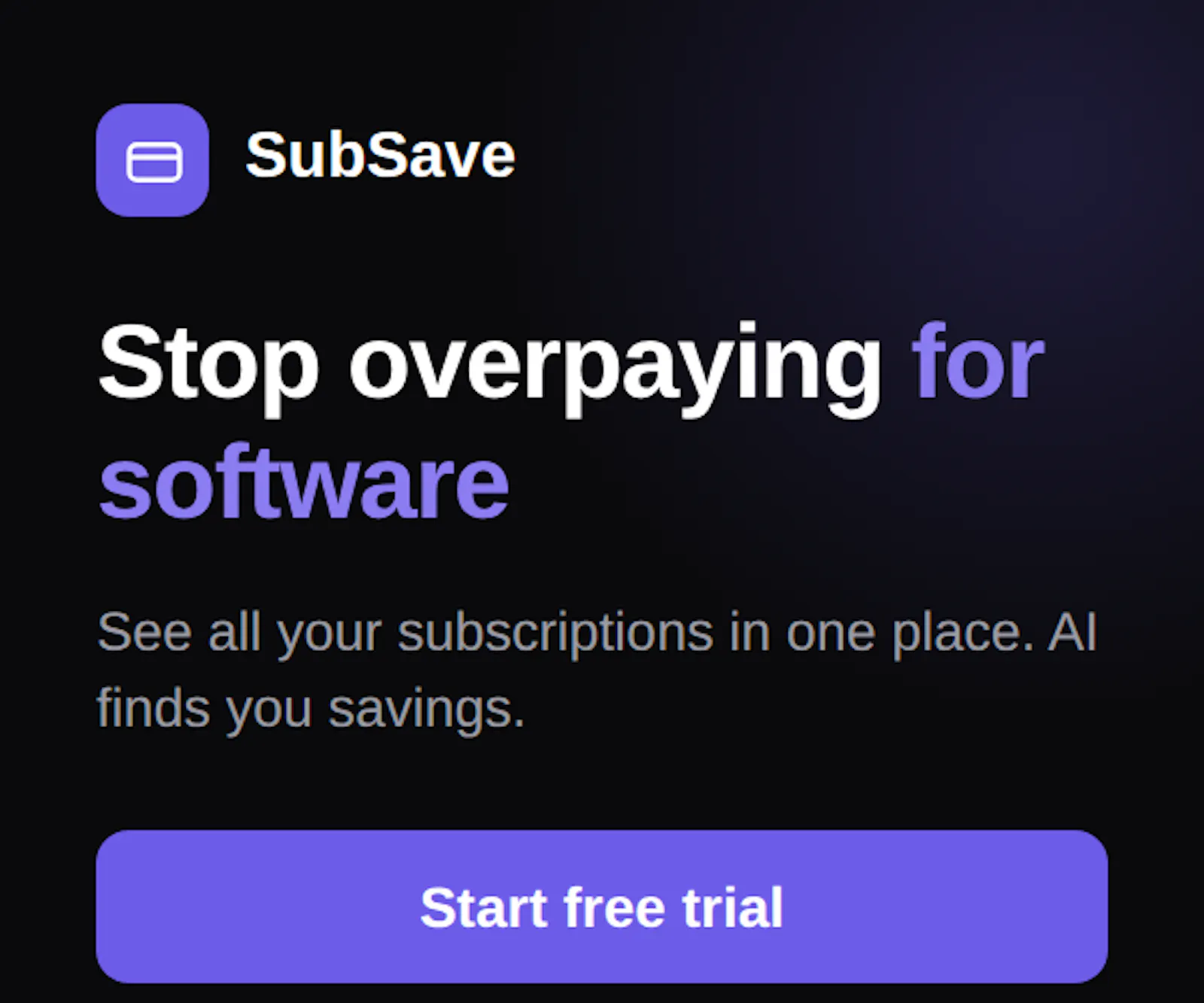 SubSave screenshot 2