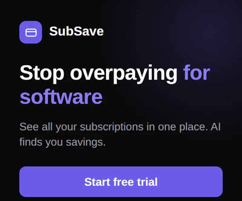 SubSave screenshot 2