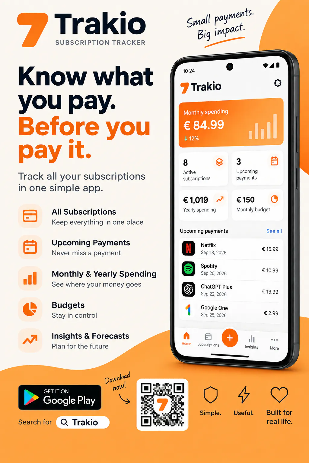 Trakio — Subscription Tracker gallery image