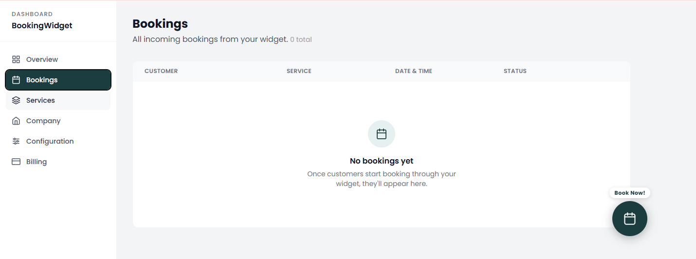 BookingWidget gallery image