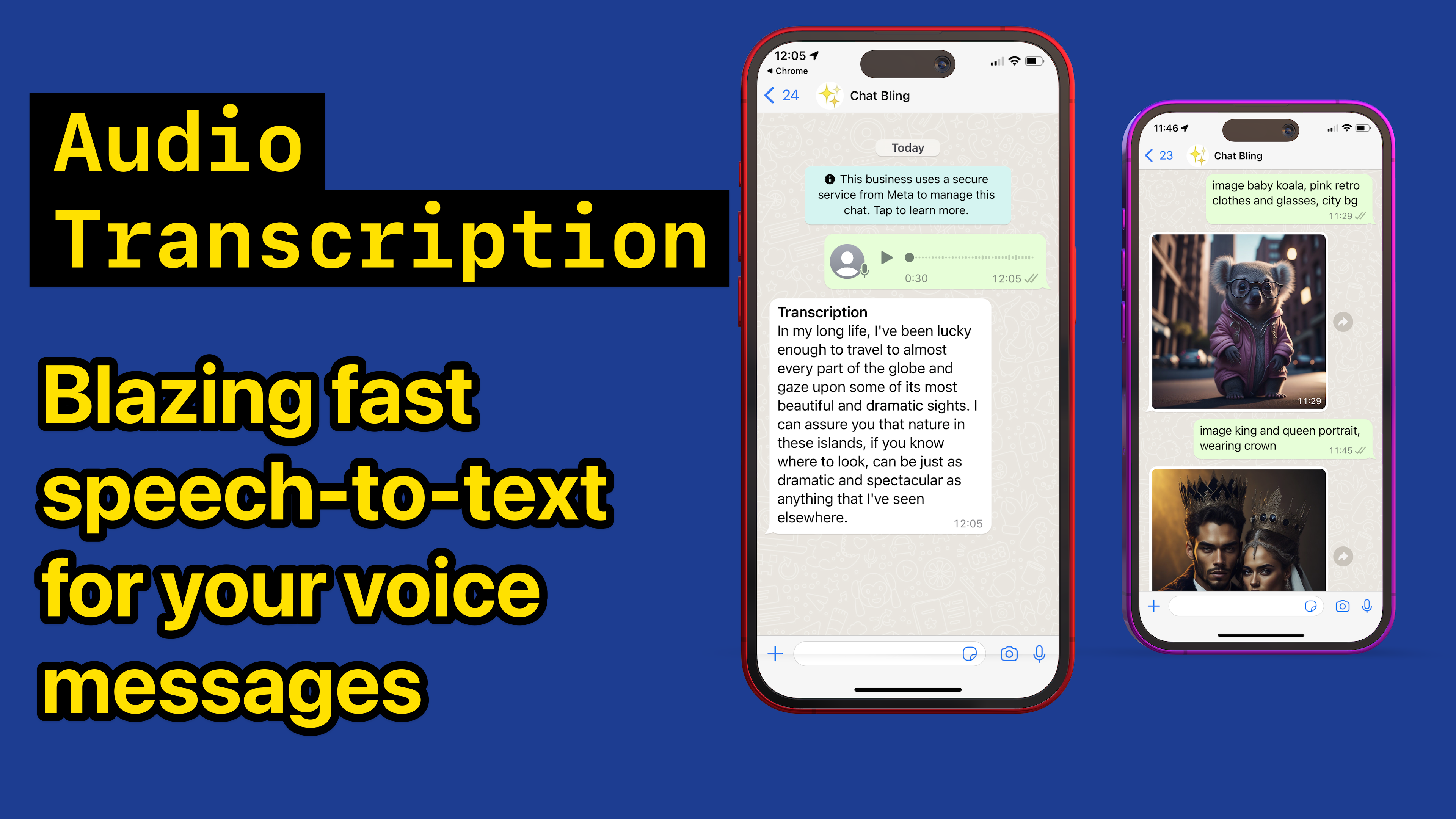 AI와 채팅 블링 - whatsapp with ai : chatgpt, 이미지 생성 및 텍스트로의 음성 미디어 2