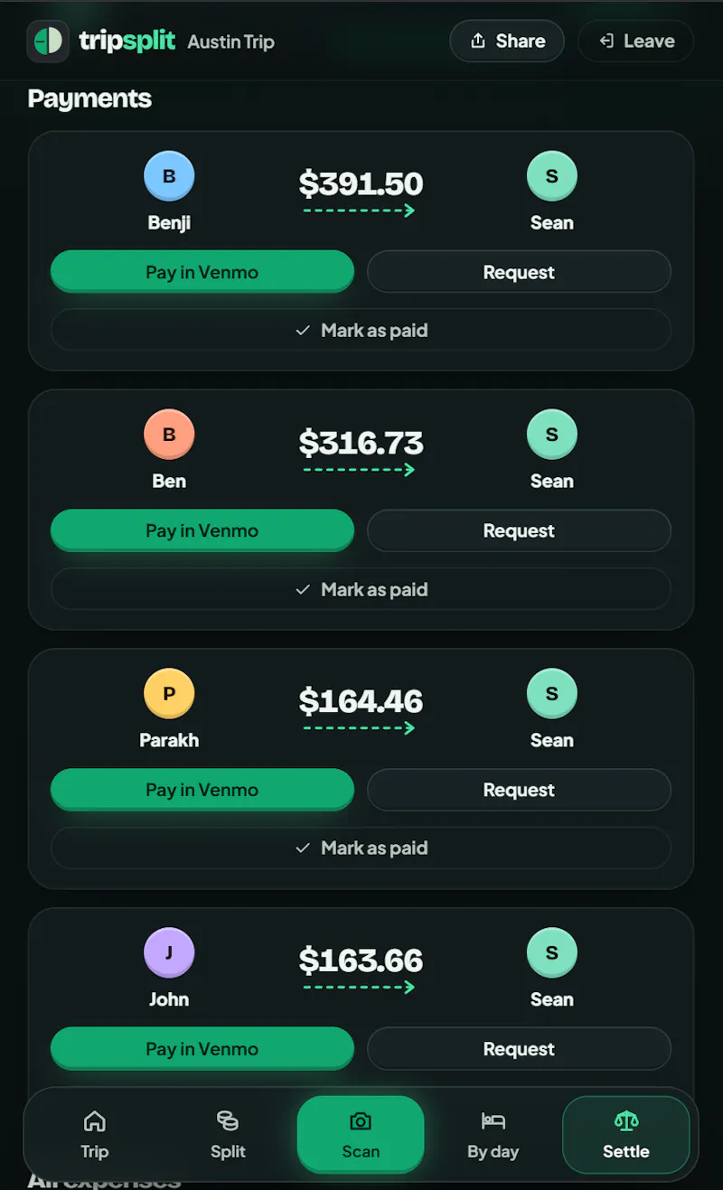 TripSplit screenshot 7