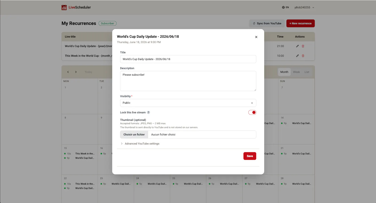 LiveScheduler screenshot 5