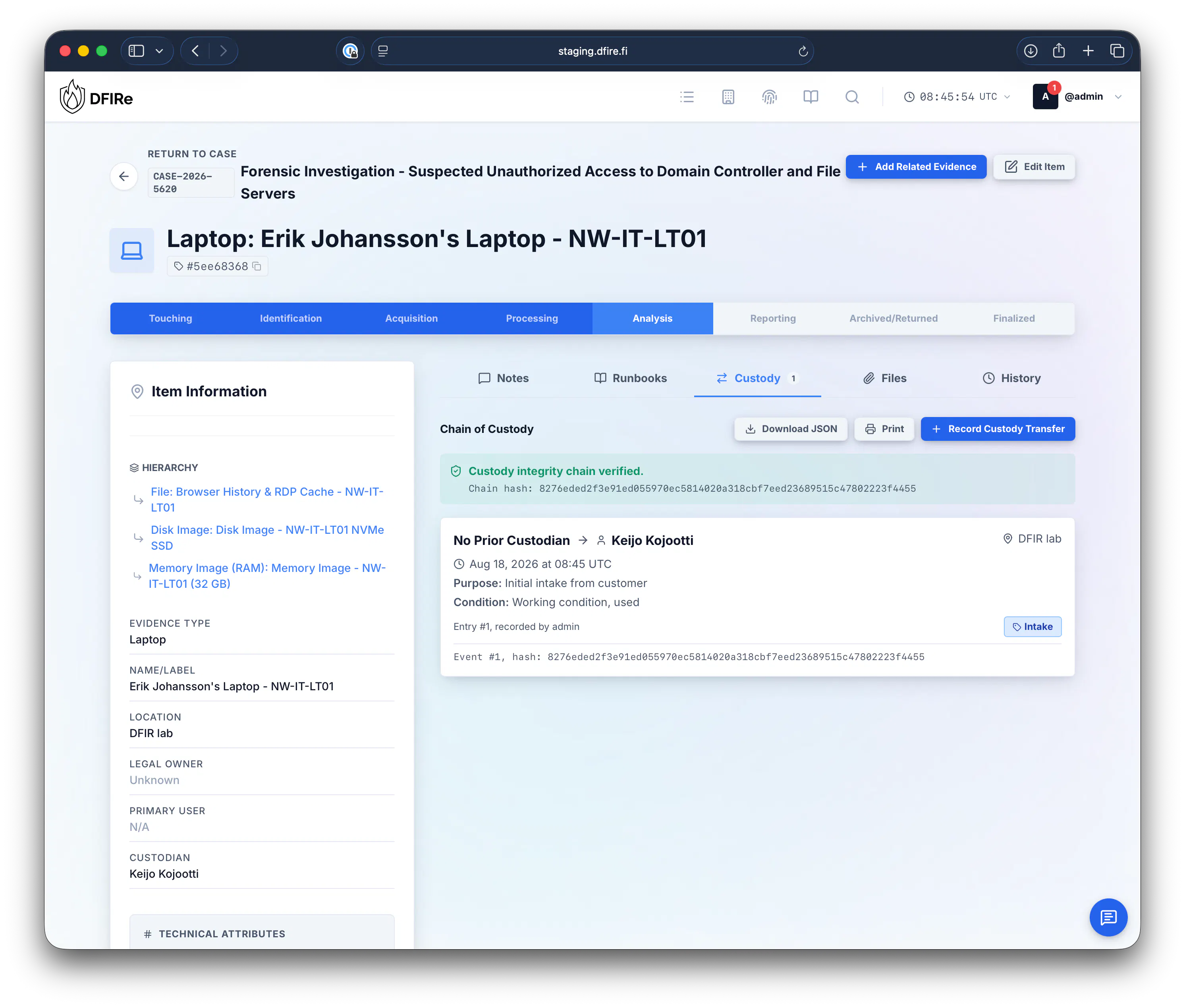 DFIRe - A Cyber Incident Platform gallery image